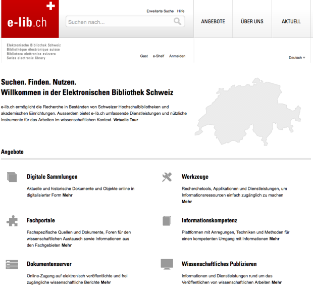 Screenshot: e-lib.ch, 19.5.2014